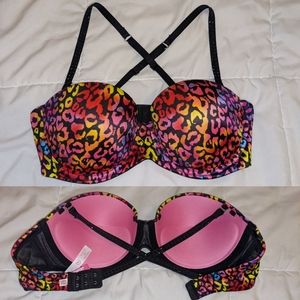 Lisa Frank Pink VS Push Up Bra 34C